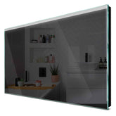 Specchio LED Rettangolare | Controllo tramite interruttore a muro | Luce bianca fredda - Reyze Serie Edge Modello 5